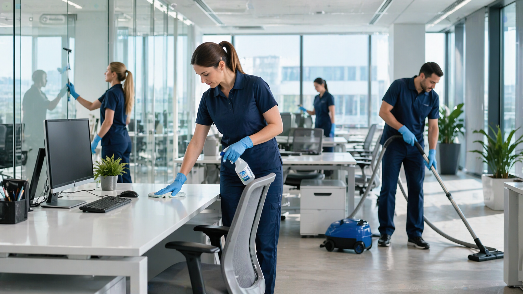 Servicio de limpieza en oficina